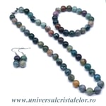Set bijuterii agat muschi