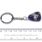 Breloc ametist chevron