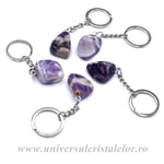 Breloc ametist chevron