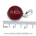 Pandantiv carneol rotund