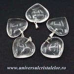 Pandantiv cristal de stanca inima