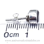 Cercei cuart fumuriu fatetati ovali