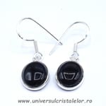 Cercei onix negru ovali