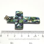 Pandantiv scoica paua cruciulita