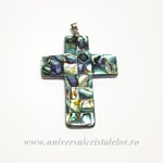 Pandantiv scoica paua cruciulita