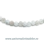 Colier acvamarin rotund fatetat - 4,8 mm