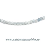 Colier acvamarin rotund slefuit - 3,1 mm