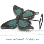 Fluture agat pe suport de metal