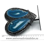 Inima agat pe suport de metal unicat m02