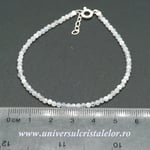 Bratara agat albastru dantela rotund fatetat - 2,5 mm