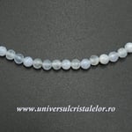 Colier agat albastru dantela rotund fatetat - 4,5mm