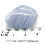 Agat albastru dantela piatra rulata