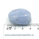 Agat albastru dantela piatra rulata