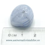 Agat albastru dantela piatra rulata