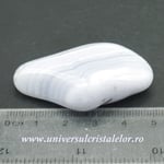 Agat albastru dantela piatra rulata