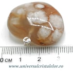 Pandantiv agat floare inima