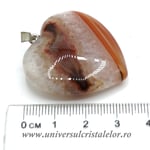 Pandantiv agat rosu inima