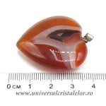 Pandantiv agat rosu inima