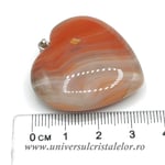 Pandantiv agat rosu inima