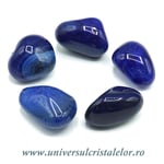 Agat albastru piatra rulata