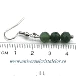 Cercei agat muschi rotund fatetat - 6 mm