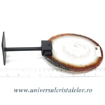 Felie agat natural pe suport de metal