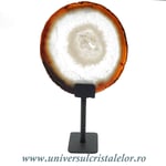 Felie agat natural pe suport de metal