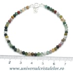 Bratara agat indian rotund fatetat - 3mm