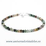 Bratara agat indian rotund fatetat - 3mm