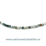 Colier agat indian rotund fatetat - 2mm