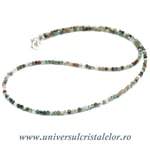 Colier agat indian rotund fatetat - 2mm