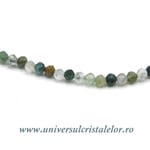 Colier agat indian rotund fatetat - 3mm