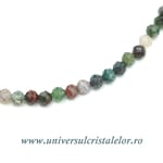 Colier agat indian rotund fatetat - 4mm