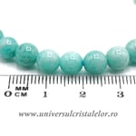 Bratara amazonit rotund fatetat - 6.5 mm