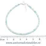 Bratara amazonit cub fatetat - 2,5mm