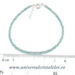 Bratara amazonit rotund fatetat - 2 mm