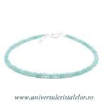 Bratara amazonit rotund fatetat - 2 mm