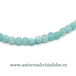 Colier amazonit cub fatetat - 4,5mm