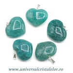 Pandantiv amazonit inima