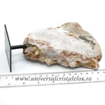 Ametist roz pe suport de metal mineral unicat m09