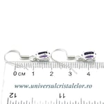 Cercei ametist lacrima fatetat -6/8 mm