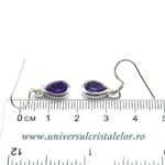 Cercei ametist lacrima fatetat - 7/10mm