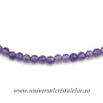 Colier ametist rotund fatetat - 3,2 mm