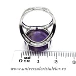Inel ametist rotund reglabil m6