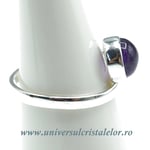 Inel ametist rotund