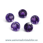 Ametist fatetat rotund 8 mm