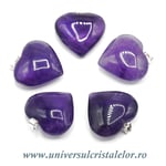 Pandantiv ametist inima