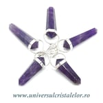 Pandantiv ametist dublu varf