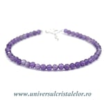 Set ametist bratara , colier si cutie