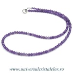 Set ametist bratara , colier si cutie